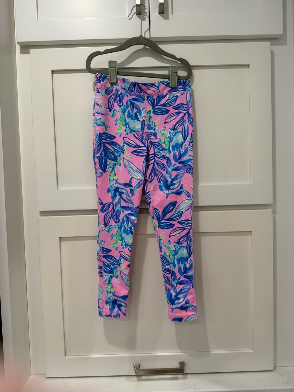 Lilly Pulitzer Pink Floral Print Girls Leggings